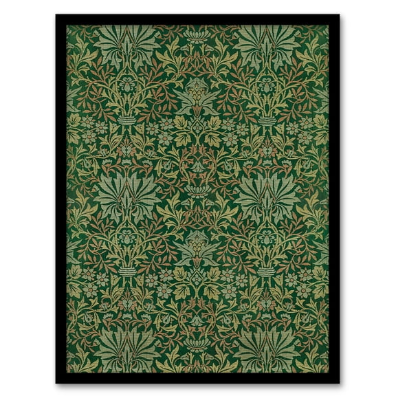 Artery8 William Morris Flower Garden Textile Pattern Framed Wall Art Print Home Décor A4
