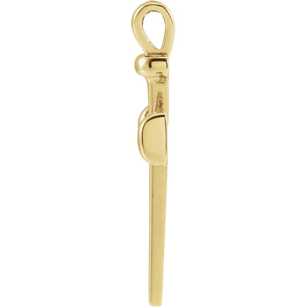 Auriga Fine Jewelry Mother's Day Gift 14k Yellow Gold 28x14.71 mm Nail Cross Pendant for Women