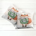 thumbnail image 6 of Ambesonne Animal Throw Pillow Cover 2 Pack, Lİttle Fox and Bird, 24", Orange Green, 6 of 7