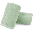 thumbnail image 1 of Toallas de mano Jacquotha verde claro a rayas onduladas, 100% algodón, 1 of 7