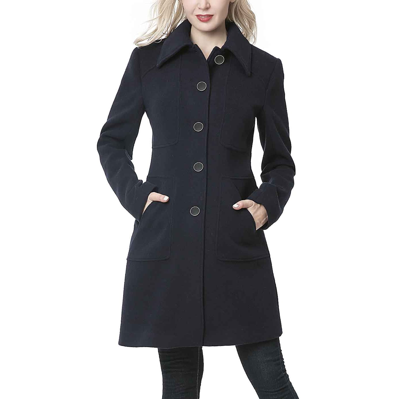 BGSD BGSD Womens Anna Wool Blend Walking Coat (Regular & Plus Size