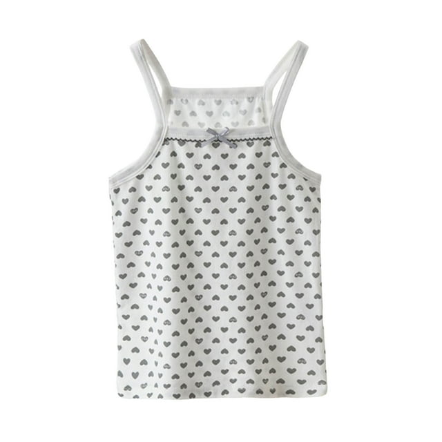 Big Girls Sleeveless Tank Top Cute Cartoon Print Casual Daily Spring Fall Clothes Size 9-10T