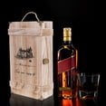 thumbnail image 3 of Botella de vino Caja de madera Caja de embalaje de madera de transporte de cuerda Cajas de vino de 2 Caja de paquete con, 3 of 5