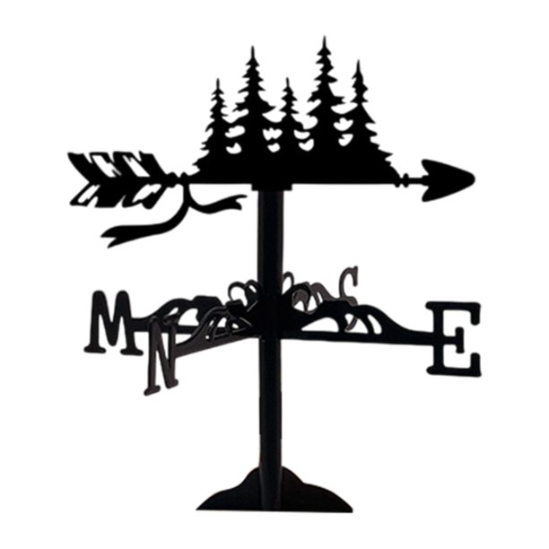 Ornamento de escritorio de hierro compacto pequeño de weatherervane para jardín al aire libre de granja Estilo E