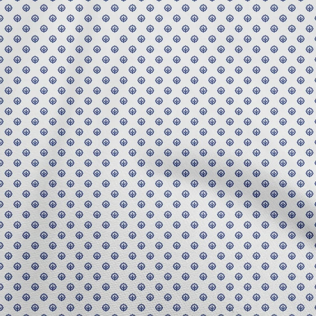 oneOone Velvet Medium Blue Fabric Block Fabric For Sewing Printed Craft Fabric By The Yard 58 Inch Wide-JM