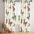 thumbnail image 5 of Blackout Kids Curtains,Beige Butterfly Pattern Childrens Insulated Curtains Set Of 2,Bedroom Essentials,Toddler Room Decor 42"x84", 5 of 5