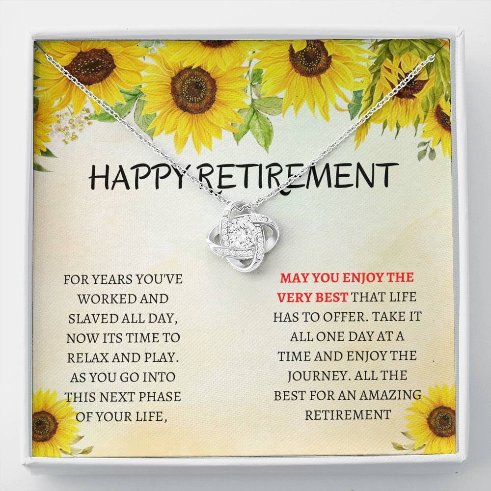 Shineon Fulfillment Retirement Gift Gift For Retirement Retirement Gift Idea Retirement Party Early Retirement Retirement Gifts For Women Retirement Love Knot Necklace For Colleague Walmart Com Walmart Com