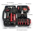 thumbnail image 3 of Ensemble d'Outils Général 39 Pcs - Kit d'Outils à Main Essentiel pour la Maison avec Boîte de Rangement Portable (Rouge), 3 of 5