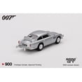 thumbnail image 3 of Aston Martin DB5 RHD Birch Silver Metallic 007 James Bond "Goldfinger" (1964) Movie Limited Ed 1/64 Diecast Model Car by Mini GT, 3 of 6