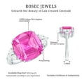 thumbnail image 6 of Rosec Jewels Lab Grown Pink Sapphire Cushion Cut Engagement Ring (12 mm, AAAA Grade) - Sapphire Diamond Ring - with Jewelry Box, 18K Yellow Gold, US 5.50, 6 of 7