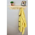 thumbnail image 2 of Unfinished Shaker Peg Coat Hat Rack With Shelf 18", 2 of 6