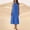🔥 Blue, variant on Sentmoon Linen Dress Halter Neck Sleeveless Womens Summer Dress Solid Color Loose Fit Plus Size Long Dresses for Women Casual Beach Day Essentials for Beach and Lounging Brown S