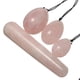 thumbnail image 1 of 3Pcs natural rose quartz yoni egg kegel exercise 100mm massage stick manual massager luolv, 1 of 4