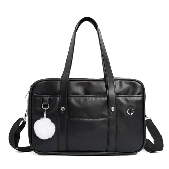 HUISZJ Shoulder Bag, Leisure Tote Bag, PU Leather Shoulder Bag for Work Travel Outdoor (Black)