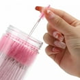 thumbnail image 4 of RAGUPEL 2026 New 200 Pcs Disposable Mascara Wands for Salon,Home,Travel Crystal Eyebrow Spoolies Brush for Eyelash Extensions, Pink Lash Brushes with Container, 4 of 7