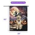 thumbnail image 5 of Spooky Halloween Night Witch Golden Retriever Glowing Pumpkins House Flag 28x40in Double Sided Goldens Dog Lover Gifts Idea Outdoor Decor - 12015, 5 of 5