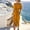Orange, variant on QUNYINEY Long Women Dresses Short Sleeve Summer Black Vacation Wrap Dress V Neck Loose Fit Slit Casual with Pockets Dresses