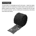 thumbnail image 4 of Unique Bargains Lace Trim 10 Yards 2 Inch Flower Elastic Lace Ribbons for Package Decoration Wedding Headbands Black, 4 of 5