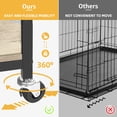 thumbnail image 4 of DWVO Dog Crate Furniture Wooden Dog House with Wheels for Small Medium Large Dogs - Brown & Black, 4 of 9