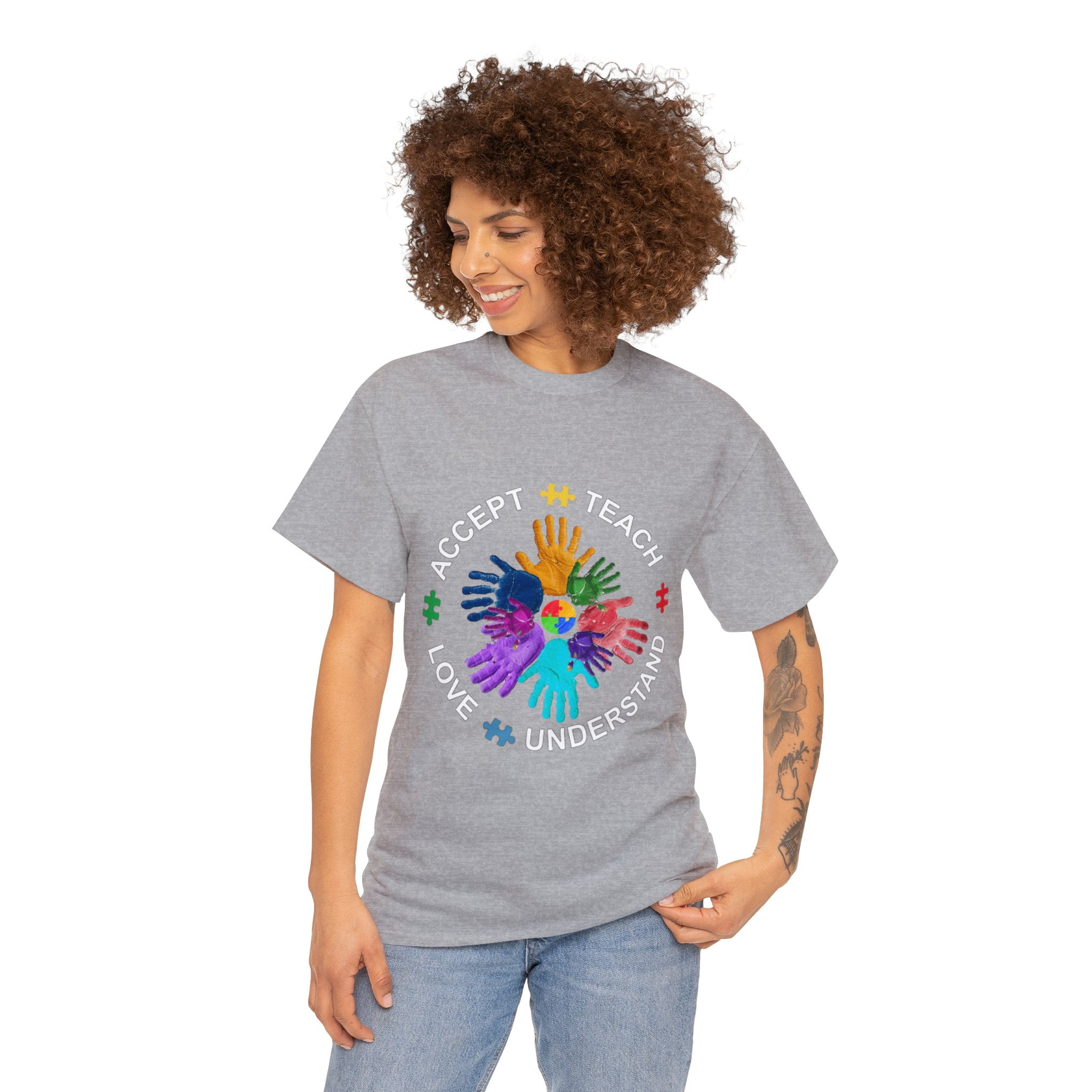 Autism Awareness Shirt, Teach Accept Understand Love Shirt ID-0217-OPMG