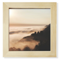 thumbnail image 1 of Sunrise Sunset Mountain Fog Landscape Sky Square Picture Frame Wall Tabletop Display, 1 of 3