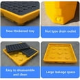 thumbnail image 4 of GXCZ Spill Containment Platform, Polyethylene Spill Platform With Flat Grating/Drain Outlet, Modular Factory Garage Leakproof Tray, Anti-slip Stack Paint Bucket Pallets ( Size : 51.18x26.77x5.91in/130x68x1, 4 of 8