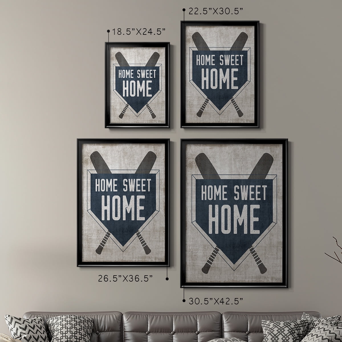 Home Sweet Home Base Premium Framed Print - Ready to Hang