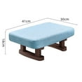 thumbnail image 4 of DOLITY Small Ottoman Decor Bench Rectangle Step Stool for Entryway Dorm Living Room Light Blue, 4 of 9