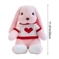 thumbnail image 3 of Free Express Easter Bunny Plush Stuffed Animal with Removable Heart Knit Sweater Soft Fluffy Rabbit Toy for Spring Home Decor Easter Gift and Playtime, 3 of 7