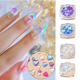 thumbnail image 5 of Lindos dijes para uñas, diamantes de imitación de cristal en forma de corazón para decoraciones de uñas, 5 of 5