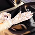 thumbnail image 2 of LIOOBO 1 Pair of Spring Summer Women Short Lace Gloves Anti-UV Sun Protection Full Finger Gloves Outdoor Driving Gloves Prom Party Wedding Gloves with, 2 of 4