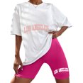 thumbnail image 2 of Wyzesi Ensemble de Shorts pour Femmes, Ensemble de Mode, Deux Pièces, Col Rond, Manches Courtes, Shorts de Course, Ensemble de Shorts pour Femmes sous les Robes, 2 of 4