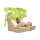 thumbnail image 1 of Alpargata sandalia de plataforma con yute natural para mujer con ajuste de listones limon estilizados. Platonia ANTONELLA-04-LIMON, 1 of 6