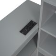 thumbnail image 6 of Euroco Wood Full Size Platform Bed with Nightstand and Drawers, Desk and Cabinets, USB Ports, Gray, 6 of 19