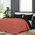 thumbnail image 4 of DNG Creations 1 Piece Reversible Diamond Pattern Comforter Solid - 100% Egyptian Cotton, 800 TC ( Oversized Queen - Size ) All-Season 550 GSM ( Brick-Red/Black Colour ), 4 of 7