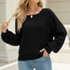 thumbnail image 2 of Suéteres para mujer Suéteres de otoño Cuello redondo Casual Tejido sólido Blusa de manga larga suelta Odeerbi ODB-5, 2 of 8