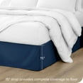 thumbnail image 2 of Bare Home Jupe de Lit Double Brossage - Premium 1800 Collection - Retombée de 15 Pouces - Double, Bleu Foncé, 2 of 4