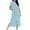 Light Blue, variant on 2025 Lightweight Housecoats for Women Short Sleeve Front Zipper Bathrobes Lounge Loungewear Nightgown with Pockets