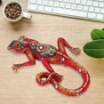 thumbnail image 3 of escultura de Gecko, sanía informal, simulación, decoración de pared de nórdico de resina para aniversario, Rojo Baoblaze Decoraciones de pared de lagarto, 3 of 8