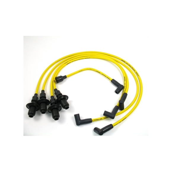 Cable de bujías Pertronix 804505 Flame-Thrower amarillo de 8 mm para 4 cilindros