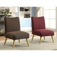thumbnail image 4 of Allora Solid Wood and Fabric Upholstered Accent Chair in Purple, 4 of 4