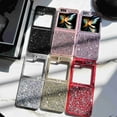 thumbnail image 3 of Dteck for Samsung Galaxy Flip 3 Glitter Sparkly Case, Shockproof Bling Shiny Diamond Rhinestone Case with Flexible Plating TPU Bumper Slim Anti-Slip Protective Cover for Women Girls, black, 3 of 7