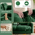 thumbnail image 6 of Lovableguy Chenille Modular Sectional Sofa with 2 Ottomans,Modern Upholstered 4 Seater Modular Cloud Couch with Deep Seat and Tufted Backrest,U-shaped Sofa for Living Room Apartment,Green, 6 of 9