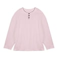 thumbnail image 2 of GigrtiJin Shirt for Men Long Sleeve Solid Color Pullover Top Quarter Button down Fall Top Lightweight Round Neck Blouse, 2 of 3