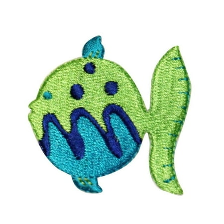ID 0188 Tropical Fish Patch Fishing DIY Craft Embroidered Iron On Applique