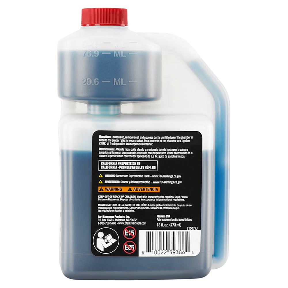Black Max 16oz Full Synthetic 10W-30 2-Cycle Oil, Makes 6 Gallons