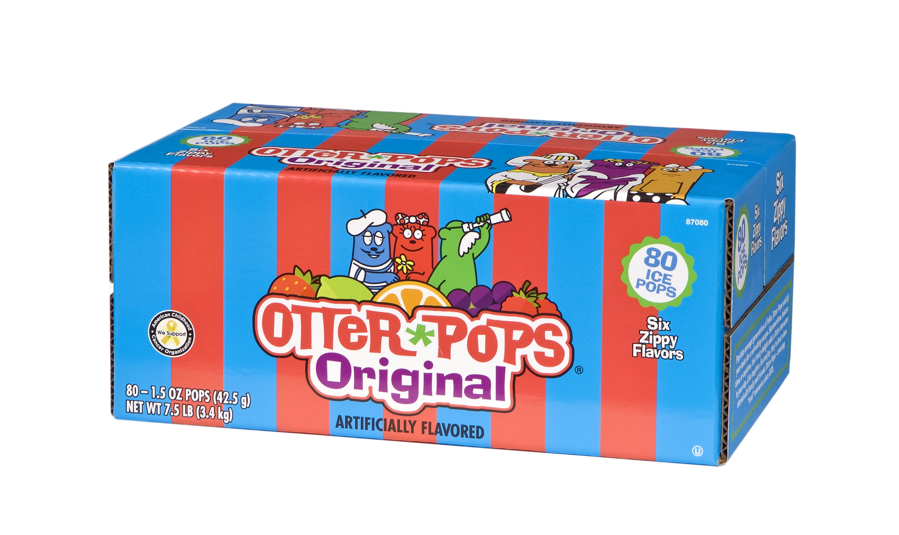 Otter Pops Freezer Bars Assorted Favors, 1.5 Fl. Oz., 80 Count