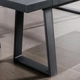 thumbnail image 6 of Wooden Dining Bench 60”  Table Benches, Seating Chair Rustic Indoor Benches, Mid Century Kitchen Bench with Metal Legs, Black, 6 of 7
