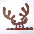 thumbnail image 3 of Pegatinas navideñas para puerta y ventana, tela de fieltro, muñeco de nieve, Papá Noel, alce, decoración del hogar, Feliz Año Nuevo, 2024, 3 of 4