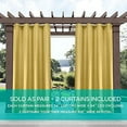 thumbnail image 2 of Exclusive Home Delano Heavyweight Textured Indoor/Outdoor Grommet Top Curtain Panel Pair, 54"x120", Sunbath, 2 of 7